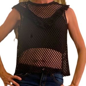 Forever 21 Fish net style crop top